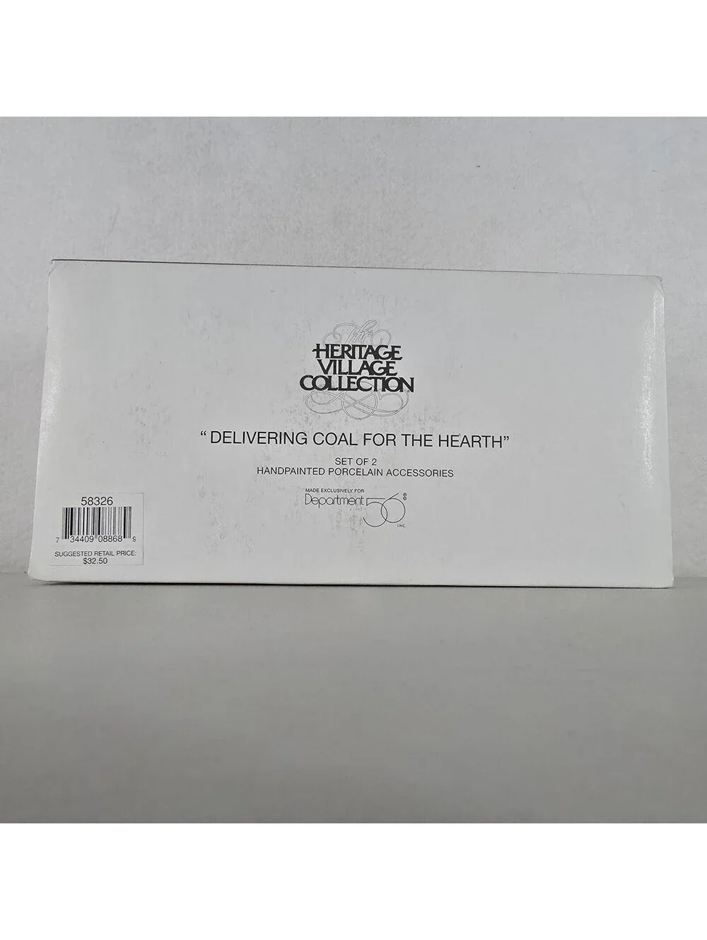 DELIVERING COAL FOR THE HEARTH Dept 56 Heritage Village Collection 58326 Retired